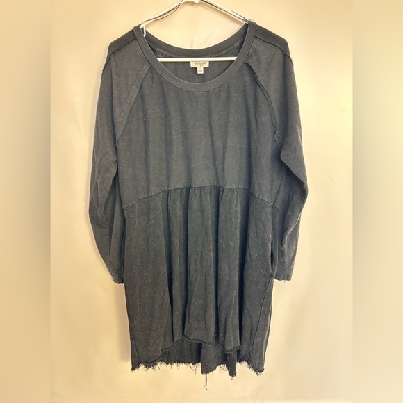 Umgee Charcoal Gray Women's Sweatshirt Dress | M - Picture 1 of 3